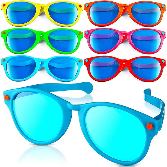 Dedang 6 Pieces Party Sunglasses for Adults Plastic Jumbo Sunglasses Funny Oversized Sunglasses Jumbo Sunglasses Prop Party Favors Assorted Colors Sunglasses for Festival Holiday Supplies Accessories