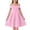 Pink, variant on BRGZLK Girls Elegant Princess Dresses Summer Novel Trendy Solid Color Crisscross Off Shoulder Fold Pleated High Waist Flared A Line Party Dresses Green 6-7 Years
