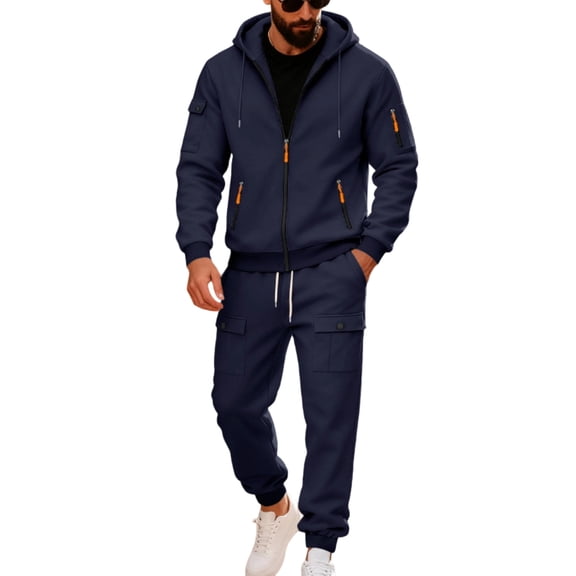 RUTAYY Men's Outfits Modern 2 Piece Business Attire Formal Long Sleeve Tops and Trousers Solid Color Elegant Dates Sets