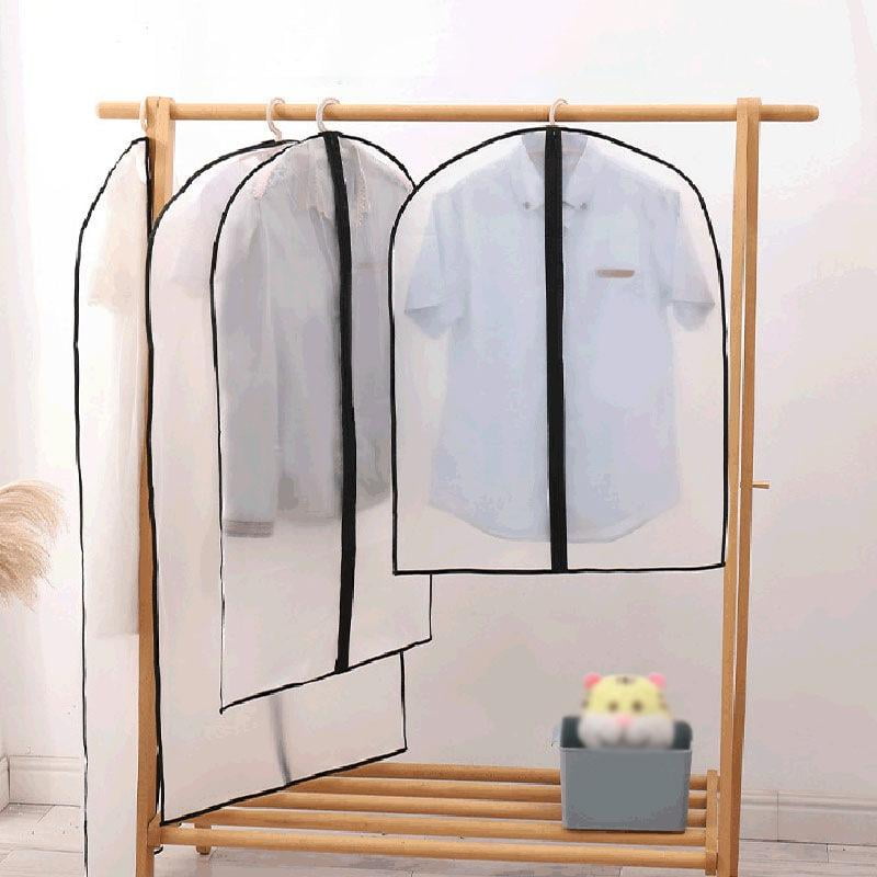 Hanging Garment Bag White Breathable DustProof Clothes Cover Bag w
