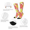 thumbnail image 4 of Knee High Socks for Men and Women, colorful Lemon Althletic Compression Socks, Support Long Tube Socks for Outdoor Sport, Calf Socks, High Stockings for Women Men, 4 of 7