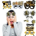 thumbnail image 5 of 2026 Glasses New Year Eve - Pack of 1, Happy New Year Eyeglasses 2026 for New Years Eve Party Supplies 2026 Party Glasses, Happy New Years Party Decorations, Creative Sunglasses(Gold2,6x4.8"), 5 of 8