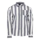 thumbnail image 1 of Camisa casual para hombre de manga larga con diseño a rayas verticales azul y blanco, marca Chili Beans, ideal para el día a día, estilo moderno, cómoda y ligera talla mediana, 1 of 4