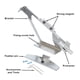 thumbnail image 2 of Naiovety Fletching Jigs Stick Acero inoxidable ajustable Universal Bonding Feather Fletches abrazadera accesorios de profesionales tiro y tiro con Oro Naiovety OD029486-04, 2 of 6