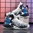 thumbnail image 3 of Zapatos De Baloncesto Para Niños Zapatillas De Deporte Transpirables Zapatos Deportivos Para Niños Y Niñas Yj8768-BlancoAzul-39 Sailing Electrónica, 3 of 5