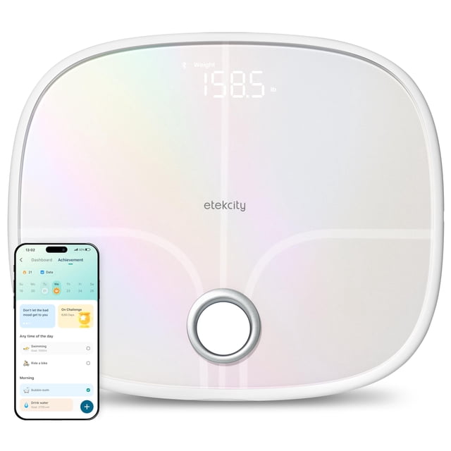 Báscula recargable inteligente Etekcity para peso corporal, IMC y grasa