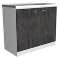 thumbnail image 5 of TUHOME Napoles 39" Utility Sink with Cabinet, Stainless Steel Laundry Sink, 5 of 8