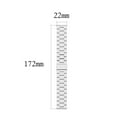 thumbnail image 3 of GUANGHONG Stainless Steel Triple Bead Watch Strap 22mm Width Elegant Replacement for Smart, 3 of 5