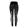 thumbnail image 2 of TOWED22 Patriotic Us American Flag Stars & Stripes Womens Workout Leggings 4th of July Soft Slim Patterned Tights for Women(Black,M), 2 of 4