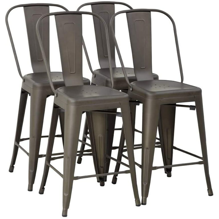 Bar Stool Set Of 4 Counter Height, Rustic Industrial Counter Height Stools