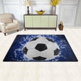 thumbnail image 3 of Coolnut Lightweight Soft Area Rugs 31x20 Inch, Football in Splashing Water Floor Mat Doormat for for Rooms Entrance Hardwood Floor Living Room Nursery Rugs, 3 of 6