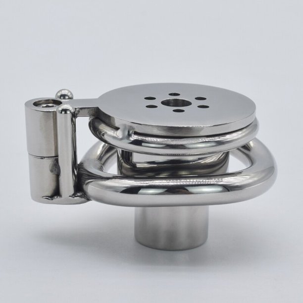 FRRK Sissy Flat Pancake Chastity Cage Urethral Metal Penis Rings Stainless Steel BDSM Sex Toys Intimate Products for Adults 18
