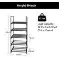 thumbnail image 2 of XIHAMA Shoe Rack 5 Tier Tall Shoe Storage Organizer, 5 Tier Metal Sturdy Shoe Rack, Narrow Shelf Organizer for Entryway, Closet, Bedroom, 2 of 8
