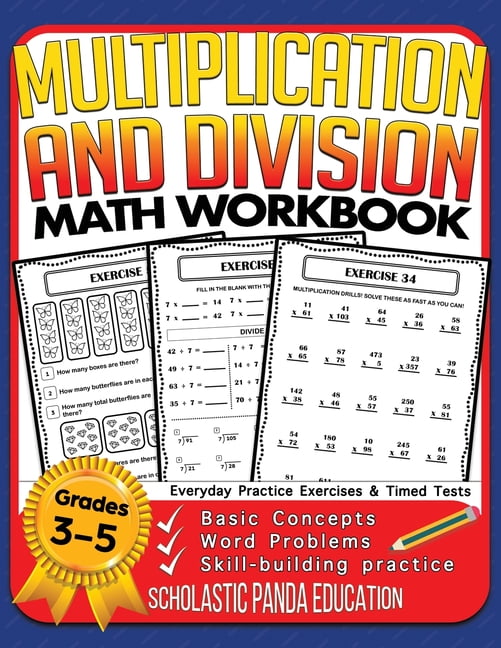 Success with Math: Multiplication and Division Math Workbook for 3rd 4th 5th Grades : Basic Concepts, Word Problems, Skill-Building Practice, Everyday Practice Exercises and Timed Tests (Series #1) (Edition 2) (Paperback)