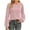 Pink, variant on AherBiu Womens Tops Dressy Casual Hollow Lace Lantern Long Sleeve Crewneck Stretch Comfy Long Sleeve Shirt Blouse