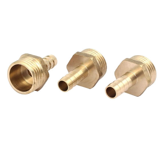 1/2BSP Male Thread 8mm Hose Barb Tube Fitting Coupler Connector Adapter 3pcs