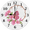 Nwd-16, variant on Eveokoki Wildflower Butterfly Wood Wall Clock Silent Non-Ticking Battery Operated Clocks, Spring Floral Round Clock for Home Living Room Office School Kitchen Bedroom Bathroom Wall Decor 10 Inch
