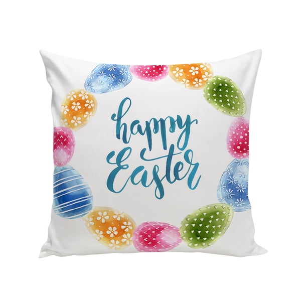 Easter Pillow Cover Sofa Pillow Cover Office Seat Waist Pillow Dormitory Bed Pillow