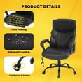 thumbnail image 4 of PayLessHere  Ergonomic Office Chair, Lumbar Support, Swivel Rolling for Men, Women(Black), 4 of 7