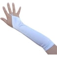thumbnail image 2 of 13inch Fingerless Elbow Length Satin Wedding Gloves For Girls, 2 of 2