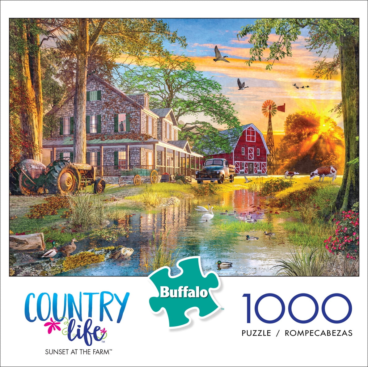 Wild West Camp Buffalo Games 1000 Piece Jigsaw Puzzle 