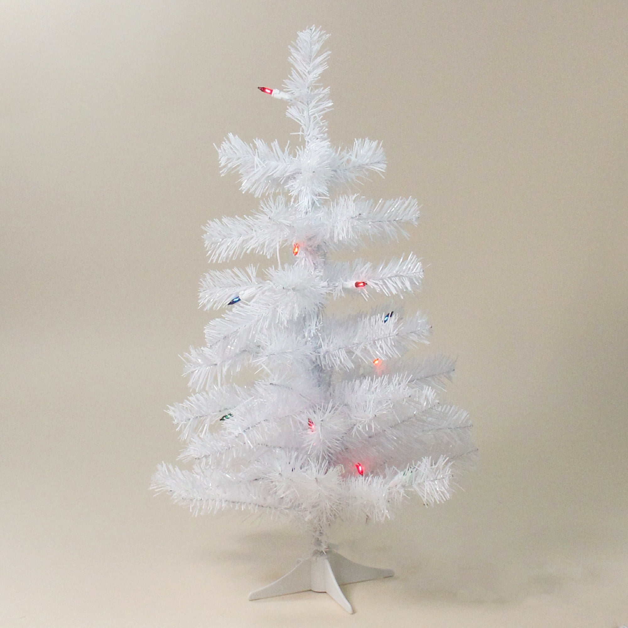 Northlight 2' Prelit Artificial Christmas Tree Slim White Tinsel
