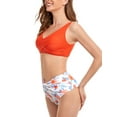 thumbnail image 3 of xiaxaixu Parent-Child 2Pcs Swim Suit Crop Tank Tops with Triangle Bottoms, 3 of 6
