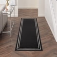 thumbnail image 2 of Nourison Essentials 2' x 6' Black Ivory Contemporary Bordered Indoor/Outdoor Area Rug, 2 of 8