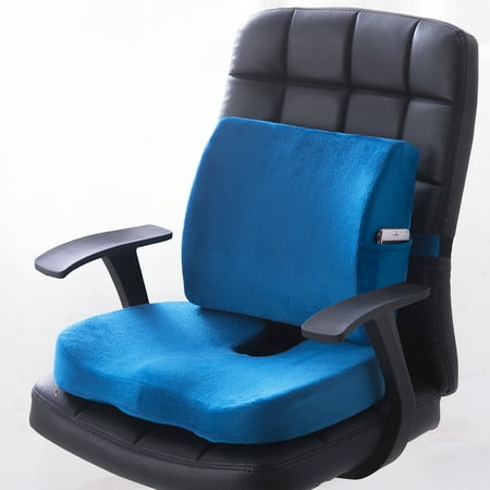 2pcs Memory Foam Seat Cushion Lumbar Back Support Orthoped Home
