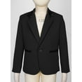 thumbnail image 3 of YUUMIN Boys Long Sleeve Formal Suit Blazer Coat One-Button Gentleman Jacket Tuxedo Suit for Party Black 12, 3 of 5