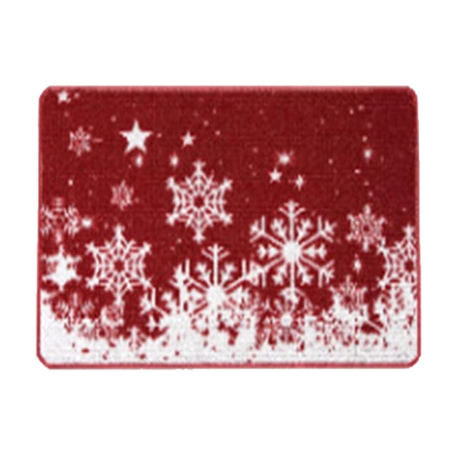 WLOELOEW Christmas Floor Mat 20X32 Inches Polyester Absorbent Holiday Decorative Rug For Bathroom Bedroom Living Room Home E Design E