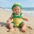 thumbnail image 2 of Gelikeya 4t Swimsuit Girls Boys Swim Set Toddler Bathing Suit Girl Party Cute Cartoon Children Clothes Yellow, 2-3 Years, 2 of 5