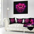 thumbnail image 2 of Designart Abstract Magenta Fractal Flower - Floral Throw Pillow - 18x18, 2 of 4