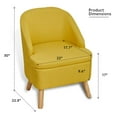 thumbnail image 4 of Accent Upholstered Club Cute Yellow Tub Chairs with Barrel Style, Comfortable Round Side Sofa Chair Sitting Sofa Chair for Living Room Bedroom Small Spaces, 4 of 4