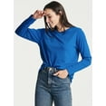 thumbnail image 5 of Real Essentials 4 Pack: Women's Cotton Classic-Fit Long-Sleeve Crewneck T-Shirt (Available in Plus Size), 5 of 7
