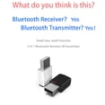 thumbnail image 3 of Matsuzay Transmisor y receptor Bluetooth Adaptador auxiliar de audio inalámbrico con conector de 3,5 mm Cables de audio/vídeo Negro, 3 of 6