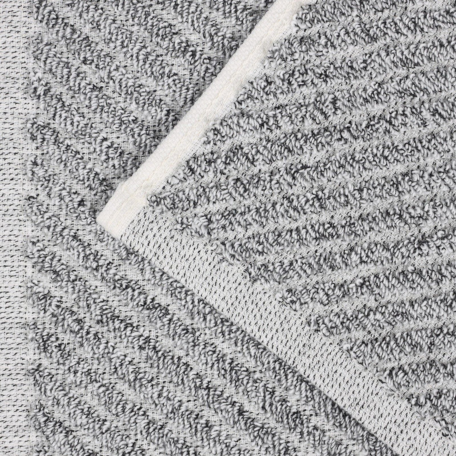 Superior Amelia Viscose Cotton Blend Medium Weight 8 Piece Towel Set, Charcoal