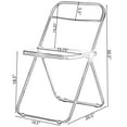 thumbnail image 4 of Acrylic Folding Party Transparent Chair with Double Hinged Back | Indoor Outdoor Portable Commercial Seat with Silver Metal Frame for Home, Office, Wedding Party, Picnic, and Kitchen Dining (Grey), 4 of 9
