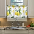 thumbnail image 5 of Lemon Kitchen Curtains 2 Panels UV Protected Tier Curtains, Half Window Curtains Kitchen Tiers for Guest Room Bathroom Sink Laundry Room Basement,24 x 27 Inch, 5 of 7