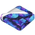 thumbnail image 2 of Bingfone Skull flower star sky Print Flannel Fleece Blanket Throw Blanket for Bed,Sofa,Couch,Travel,Camping(80"x60" ), 2 of 8