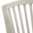 thumbnail image 6 of Weston Home Haas Slat Back Swivel Counter Height, Antique White Finish, Gray Linen, 6 of 7