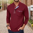 thumbnail image 2 of Tisuna Men'S Long Sleeve T-Shirts Cozy Henley Neck Tops Men Solid Tees For Workout Gym Size Xxl, 2 of 7