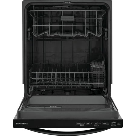 Frigidaire - 24" Top Control Built-In Plastic Tub Dishwasher with MaxDry 52 dBA - Black