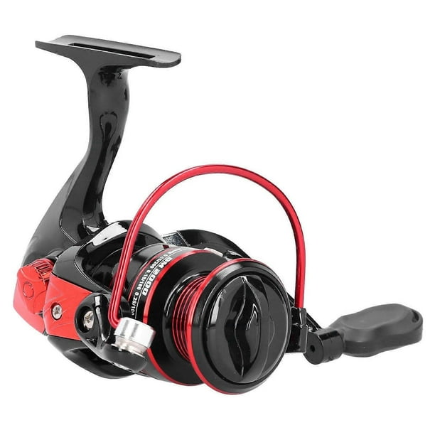 Metal Spinning Wheel Spool Sea Rod Lure Rock Fishing Long Shot Reel Tackle Black Red