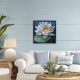 thumbnail image 2 of Stupell Industries Peaceful Lotus Flower Black Framed Floater Canvas Wall Art design by Violeta Vollmer, 25 x 25, 2 of 9