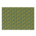 thumbnail image 1 of Yellow and Blue Cutting Board, Agriculture Theme Wheat and Cornflower Blossom Autumn Harvest, Decorative Tempered Glass Cutting and Serving Board, Small Size, Earth Yellow and Aqua, by Ambesonne, 1 of 1
