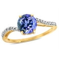 thumbnail image 2 of Star K � Round 7mm Simulated Tanzanite Bypass engagement promise solitaire ring, 2 of 9