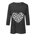 thumbnail image 5 of felwors Women's St Patricks Day Shirts Lucky Shamrock Clover Irish Tee Shirt Crewneck 3/4 Sleeve Holiday St Pattys Tops (Grey, M), 5 of 8