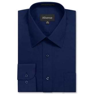 walmart long sleeve dress shirts GBH Men's Long Sleeve Slim-Fit Solid Dress Shirts, Size: Medium, White