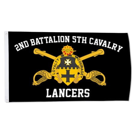 2but 5th Cavalry 2nd Battalion Lancers Flag CAV US Army Military Flags Polyester 3x5 FT Indoor Outdoor Banner